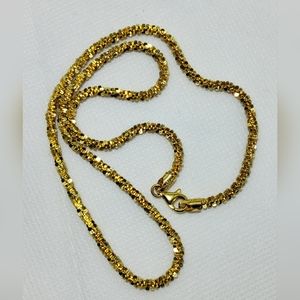 GV Italy Gold Over 925 Twisted Rope Necklace